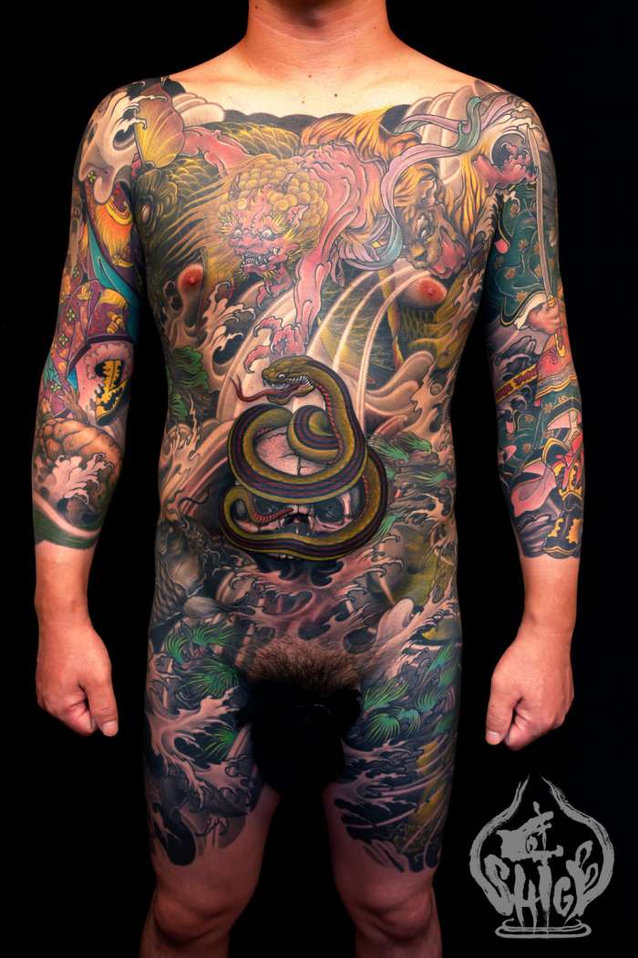 tatouage japonais tribal