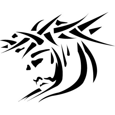 tatouage jesus tribal