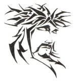 tatouage jesus tribal