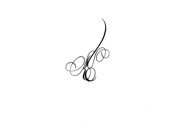 tatouage lettrage initiale