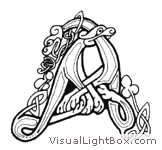 tatouage lettre a celtique