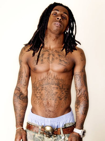 Tatouage lil wayne ventre