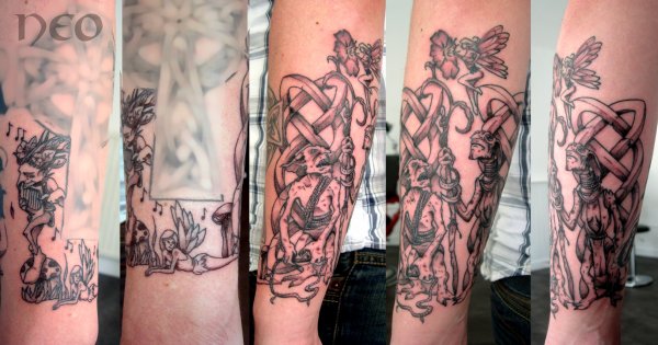 tatouage manchette celtique