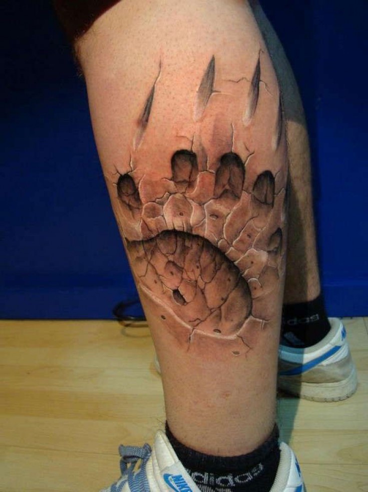 tatouage mollet animaux