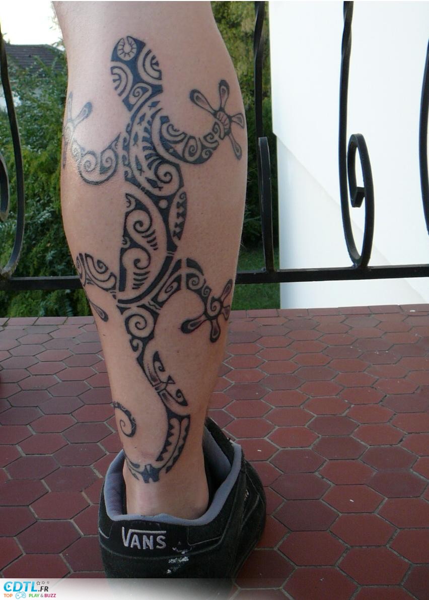 tatouage mollet animaux
