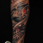 tatouage mollet homme serpent