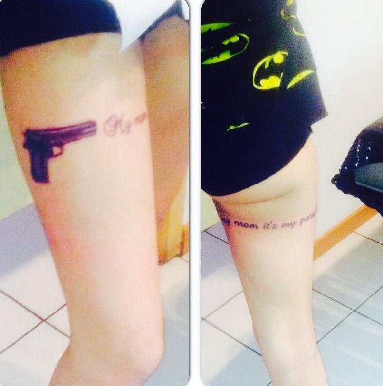 tatouage nabila anges cuisse