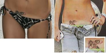 tatouage noeud hanche