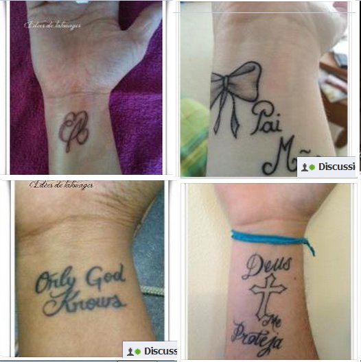Tatouage noeud initiales