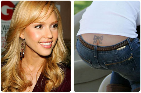 tatouage noeud jessica alba