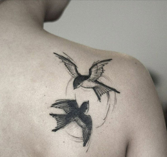 tatouage oiseau liberté