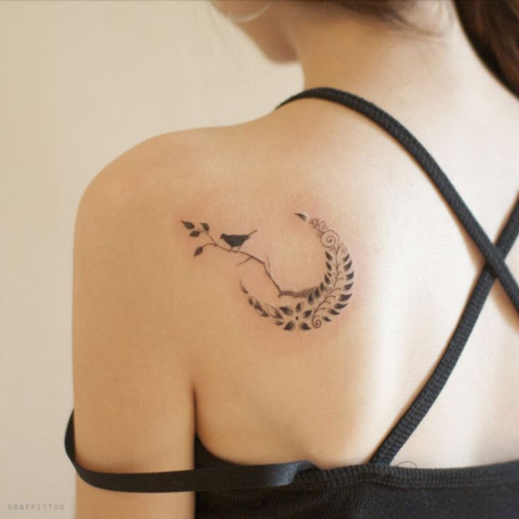tatouage oiseau ombre