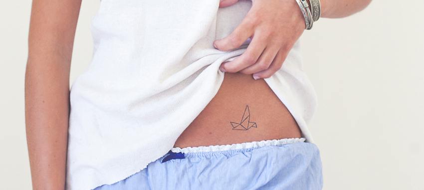 tatouage oiseau origami