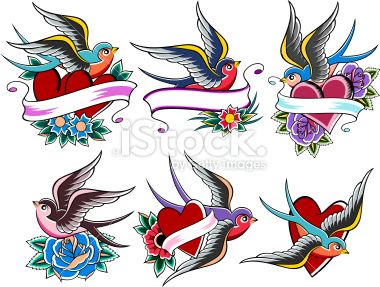 tatouage oiseau rockabilly
