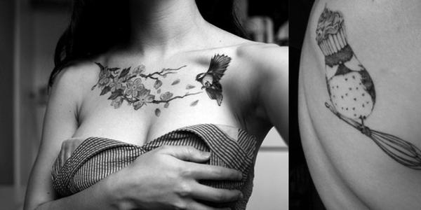 tatouage oiseau rouge gorge