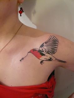 tatouage oiseau rouge gorge