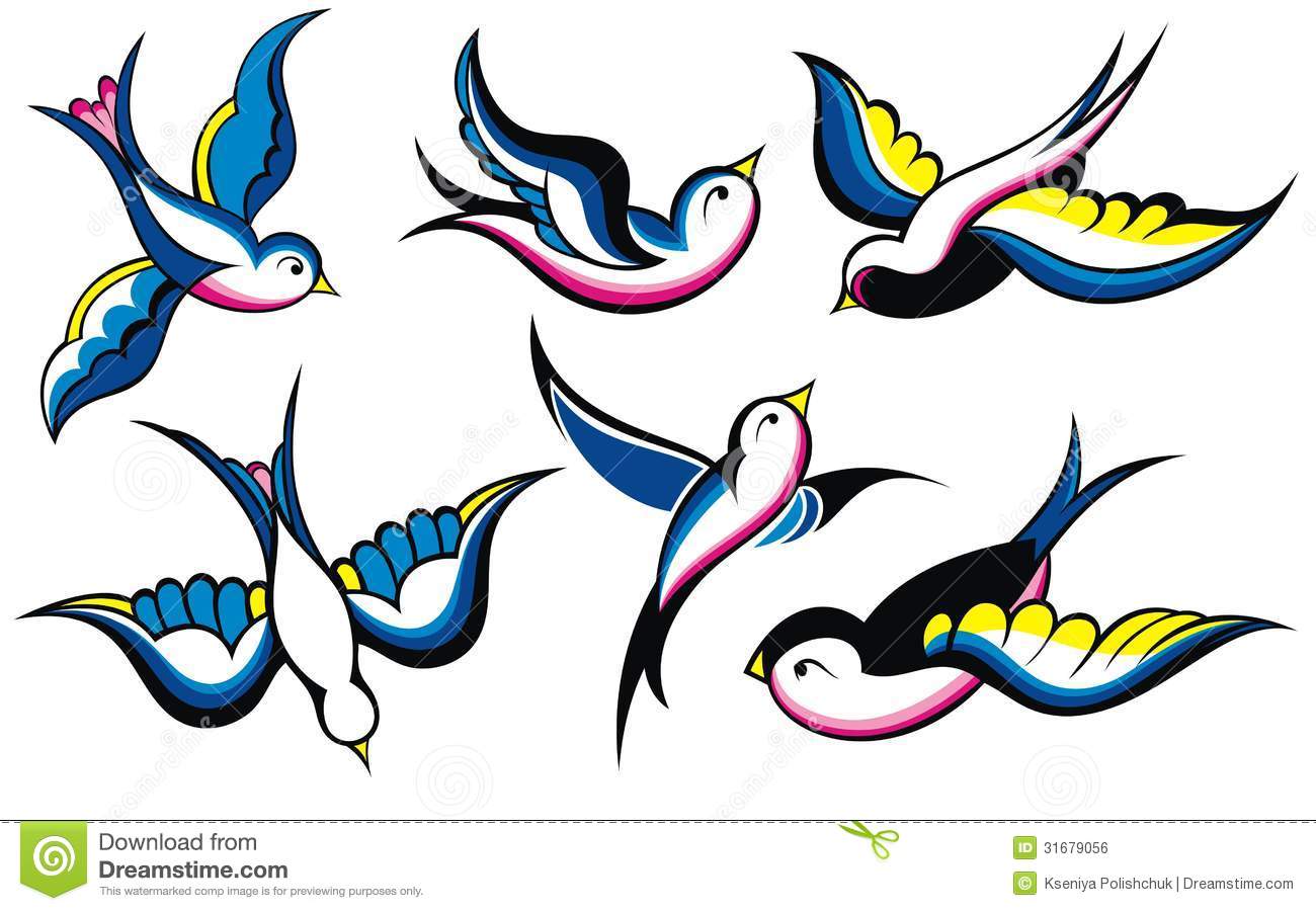 tatouage oiseau vintage