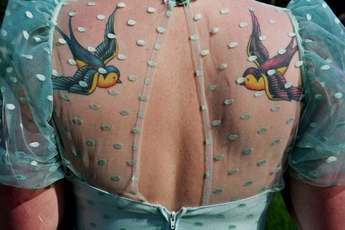 tatouage oiseau vintage