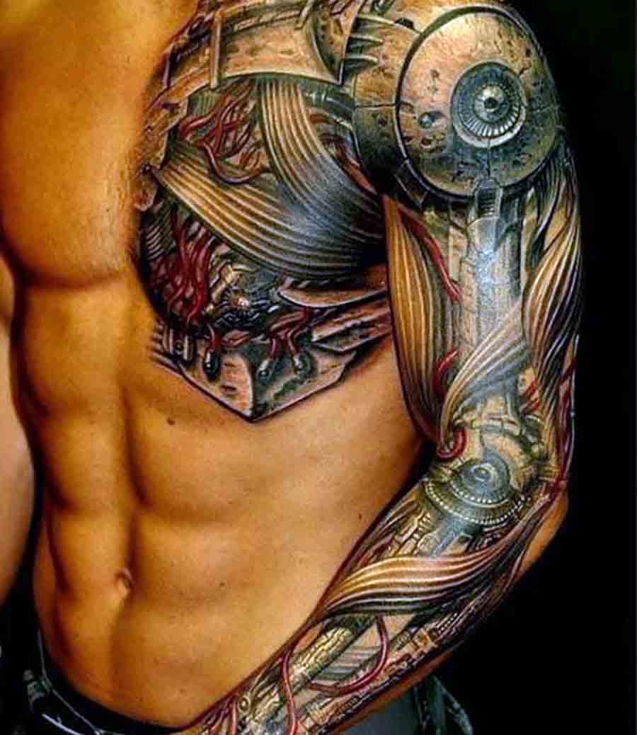 tatouage pectoraux deformation