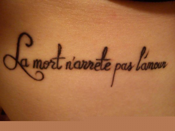 tatouage phrase d'amour en anglais