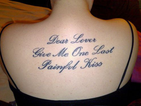 tatouage phrase d'amour en anglais