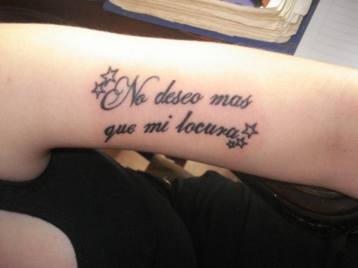 tatouage phrase espagnol amour
