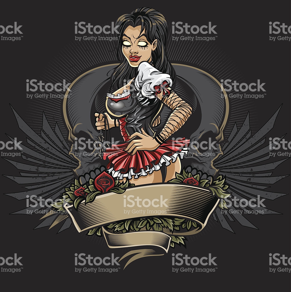 tatouage pin up gothique