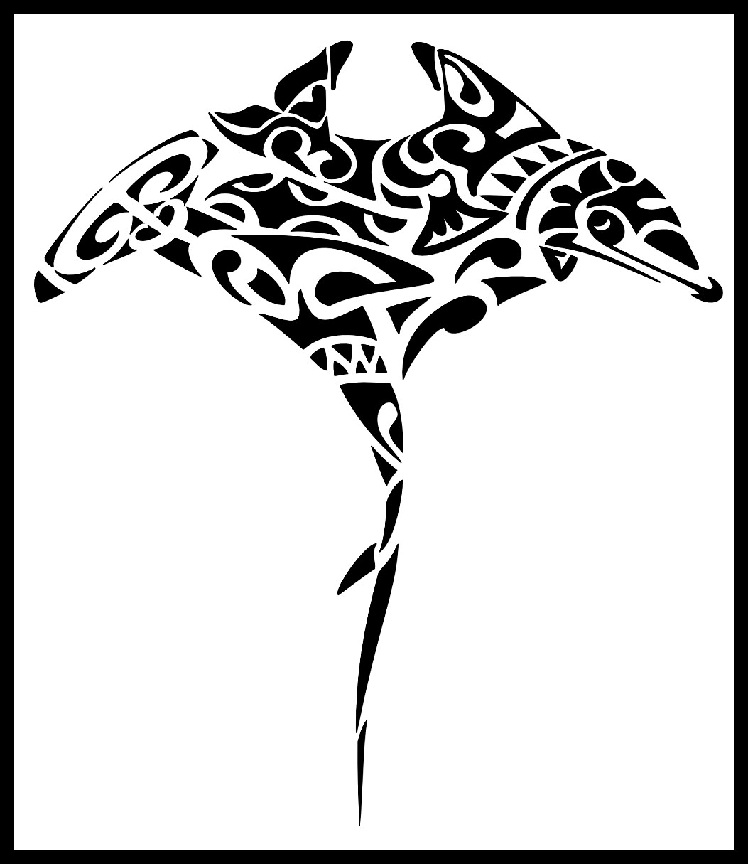 tatouage polynésien animaux marin