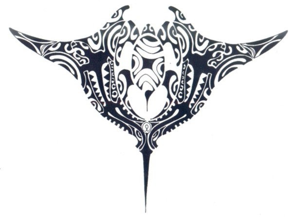 tatouage raie polynésienne
