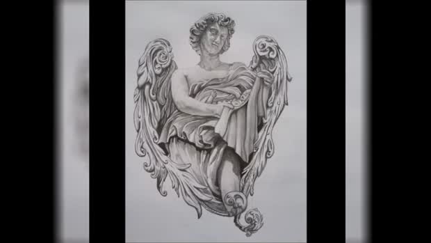 tatouage representant un ange