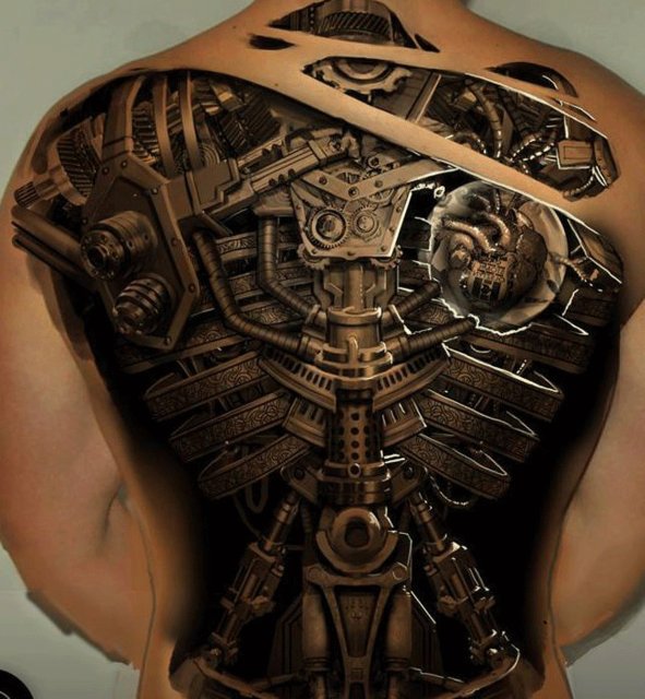 tatouage serpent biomecanique