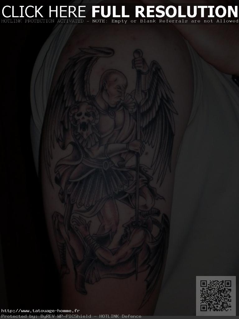 tatouage tête ange