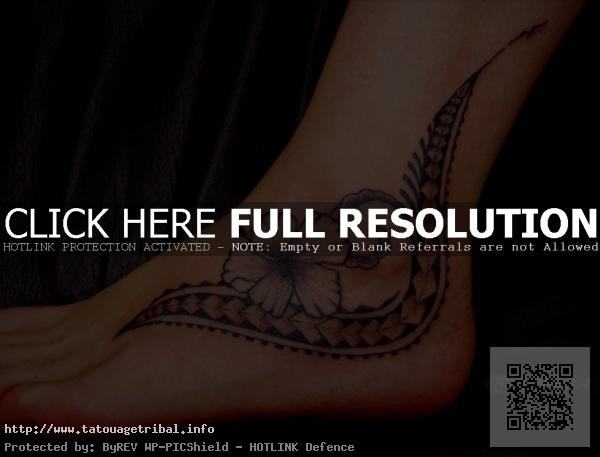 tatouage tribal cheville femme