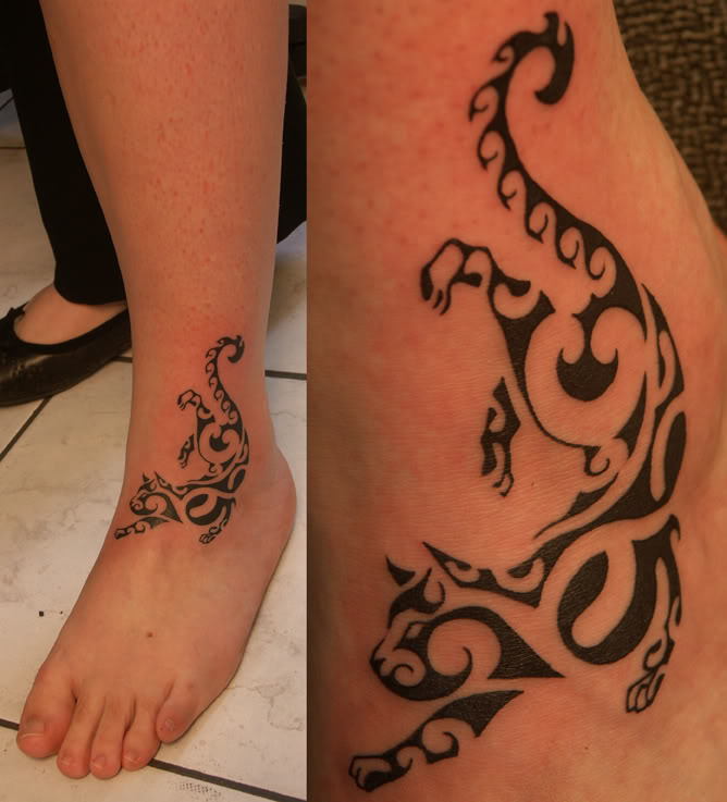 tatouage tribal cheville femme