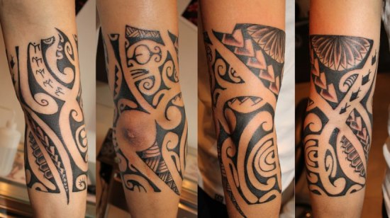 tatouage tribal coude