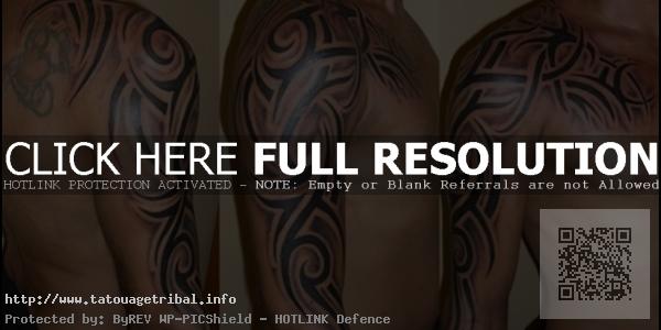 tatouage tribal épaule dos