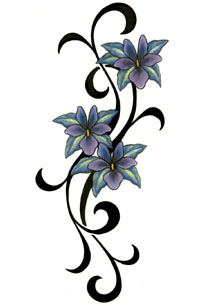 tatouage tribal fleur