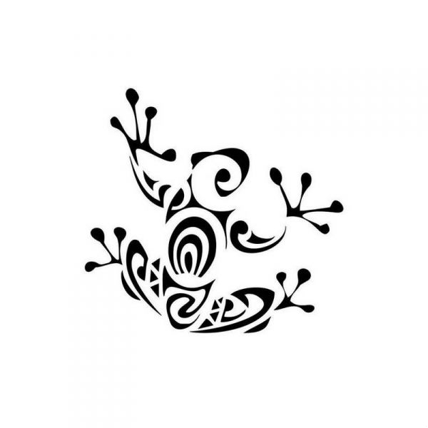 Tatouage tribal grenouille