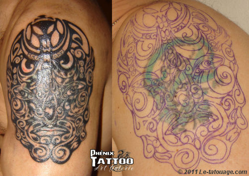 tatouage tribal recouvrement