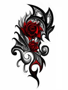 tatouage tribal rose