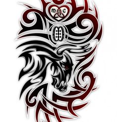 tatouage tribal taureau