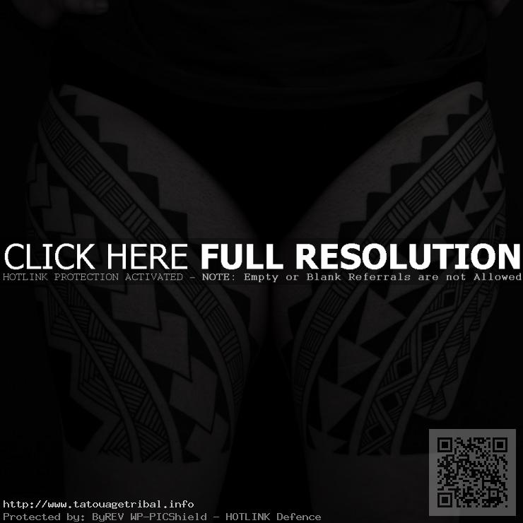 tatouage tribal tour de cuisse homme