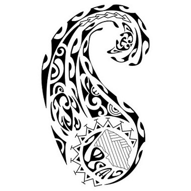 tatouage vague polynésienne