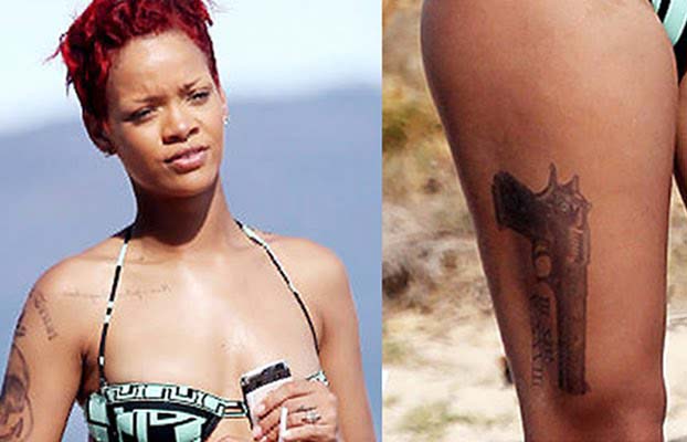 tatouage ventre rihanna