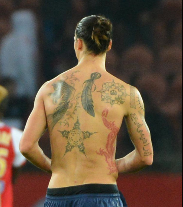 tatouage ventre zlatan
