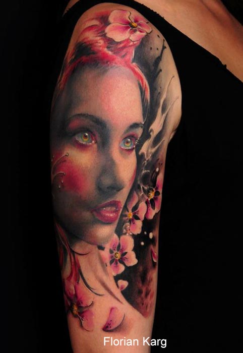 tatouage visage japonais