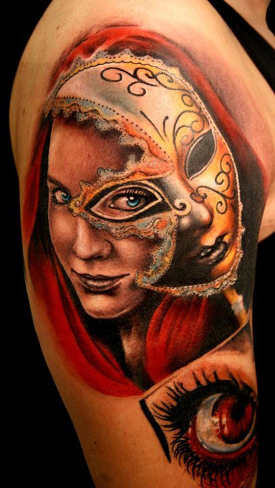 tatouage visage japonais