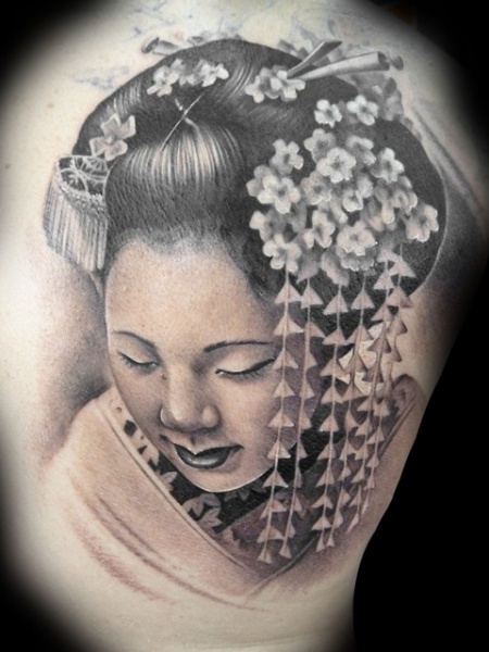 tatouage visage japonais