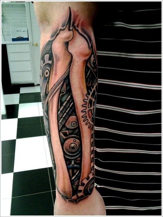 tattoo biomecanique bras