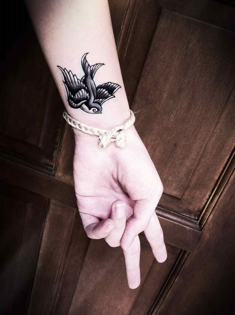 tattoo hirondelle homme